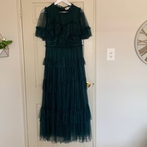 Ivy City Co Whimsical Dress in Emeral